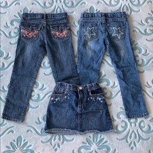Lot of Denim size 5 - Jeans and Gymboree skirt
